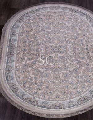 Ковер Иранский Farsi 1200 G256 light grey овал