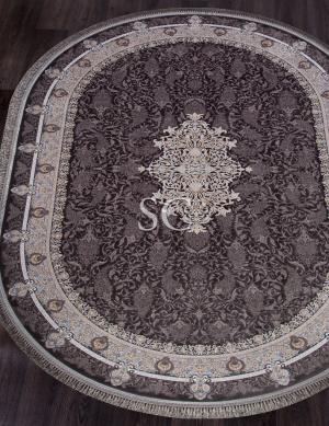 Ковер Иранский Farsi 1200 G247 dark grey овал